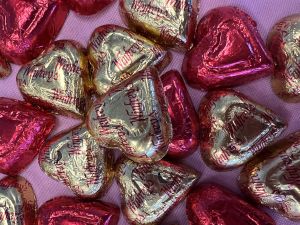 Chocolate Foiled Hearts